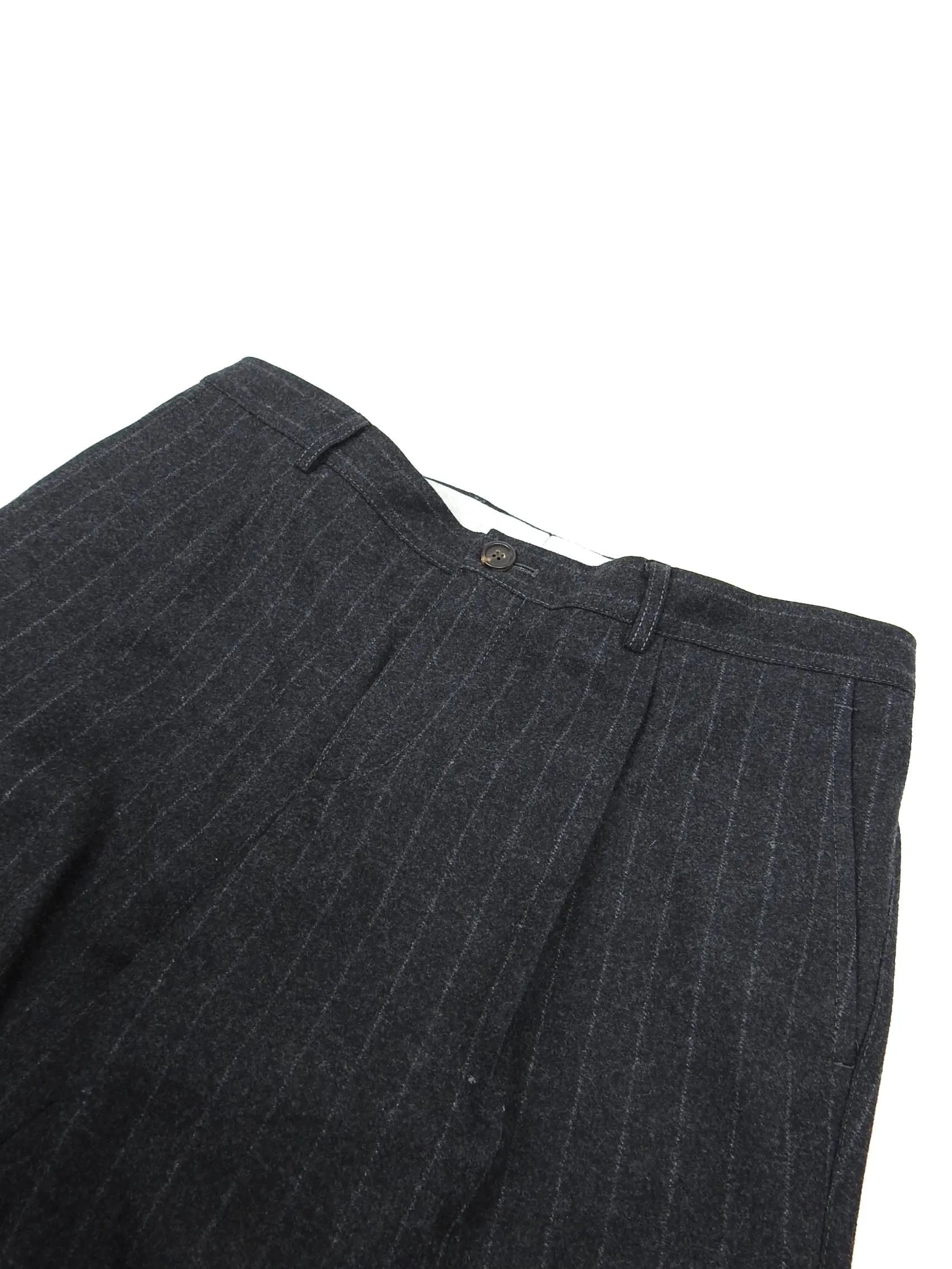 Brunello Cucinelli Striped Grey Wool Pants Size 52