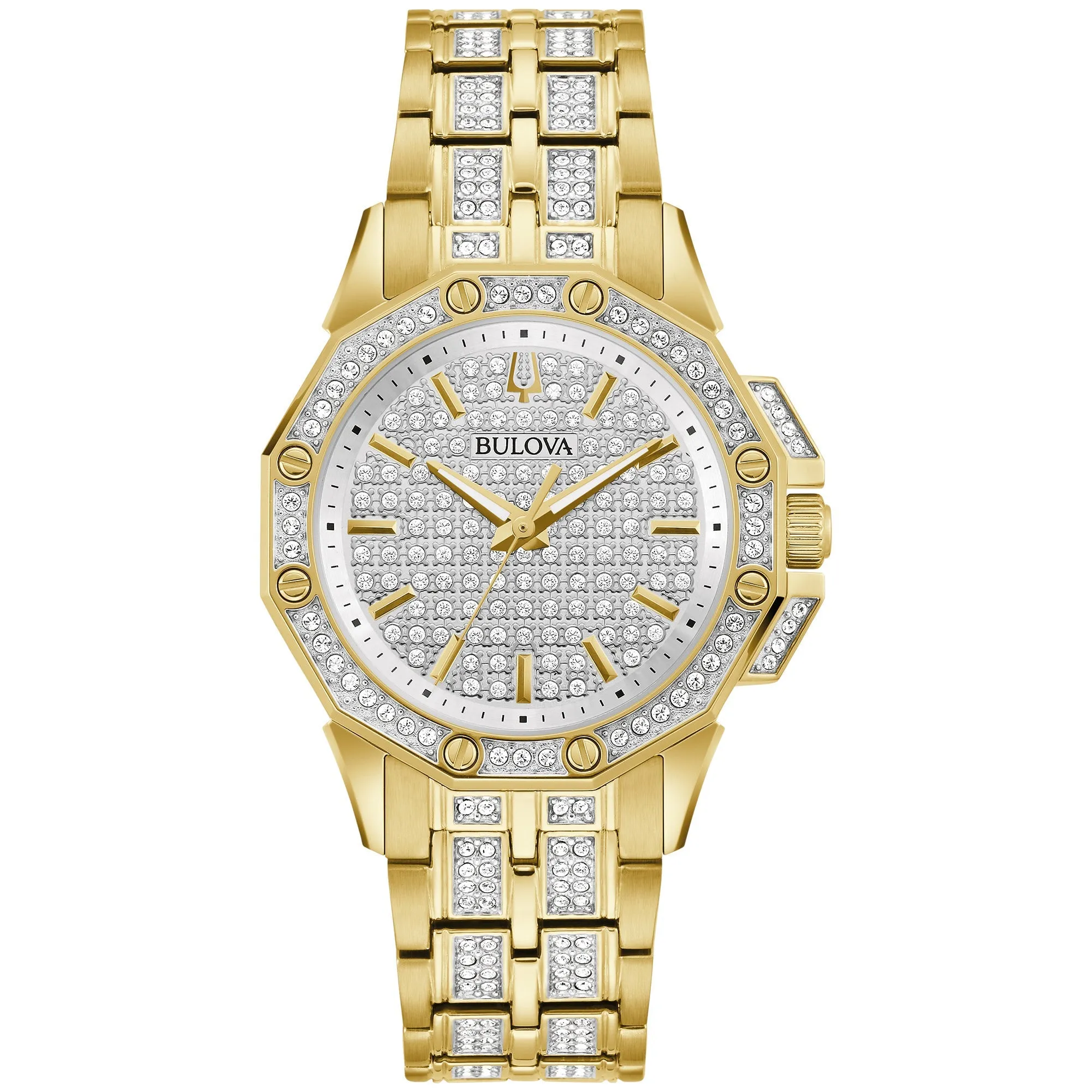 Bulova Dress/Classic Crystal Ladies Watch Stainless Steel