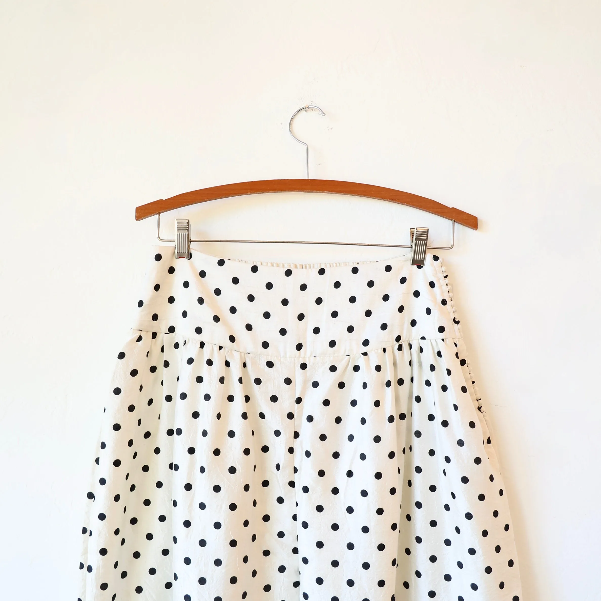 Bunon Silk Pants - Black/Cream Polkadot