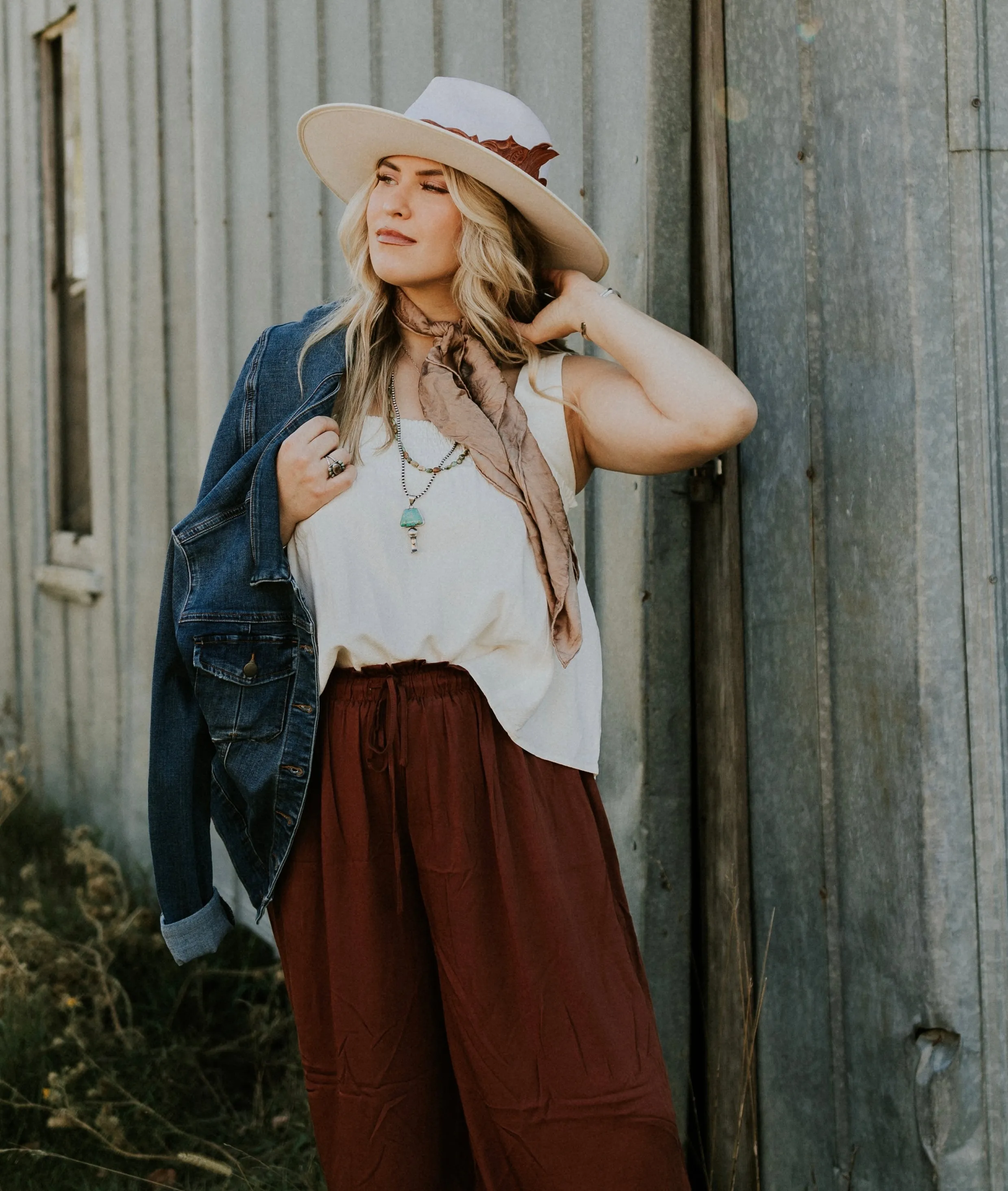 Burl Wood Wide Leg Pants