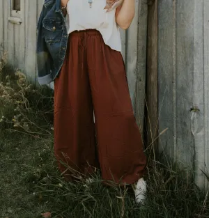 Burl Wood Wide Leg Pants