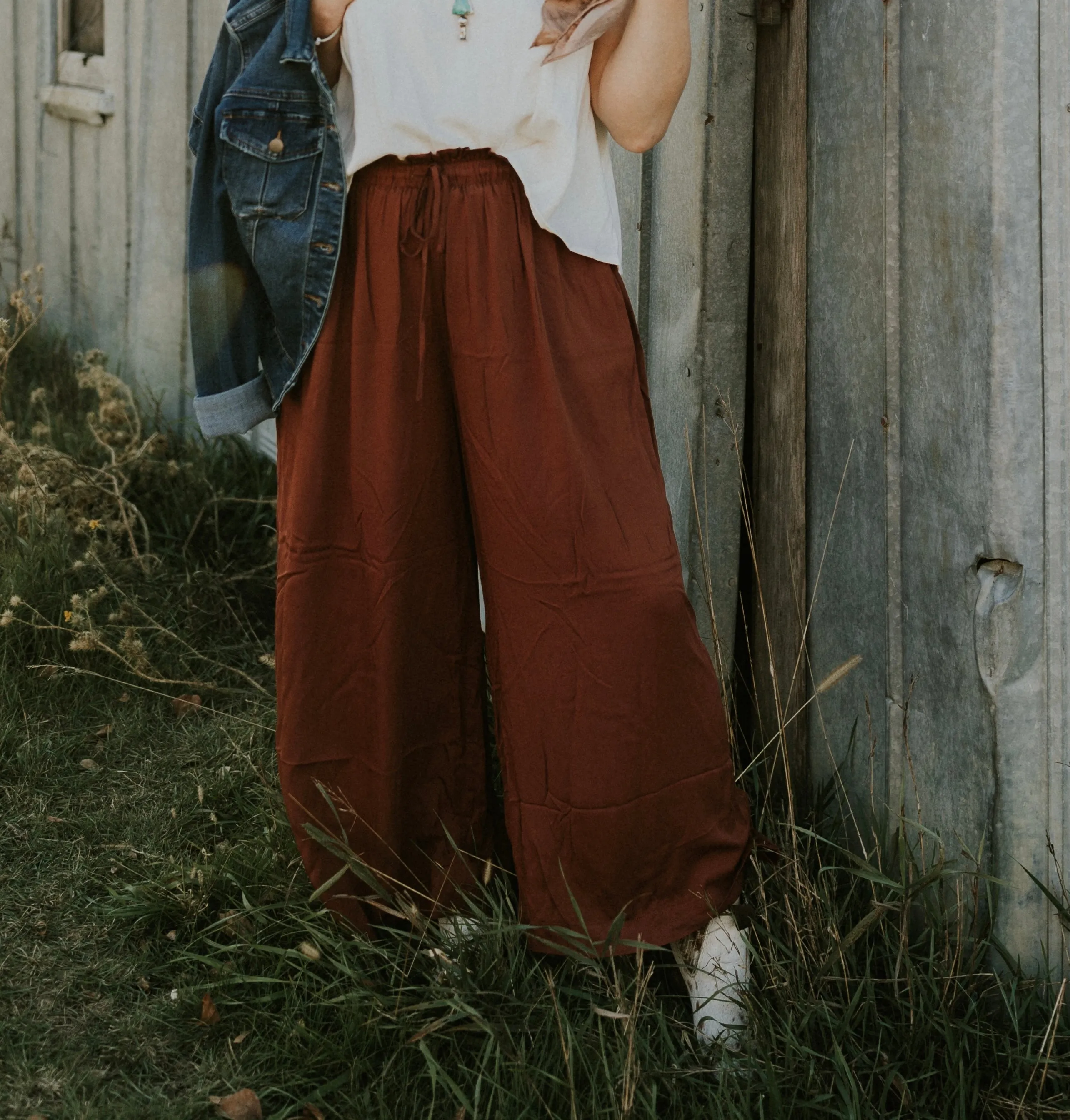 Burl Wood Wide Leg Pants