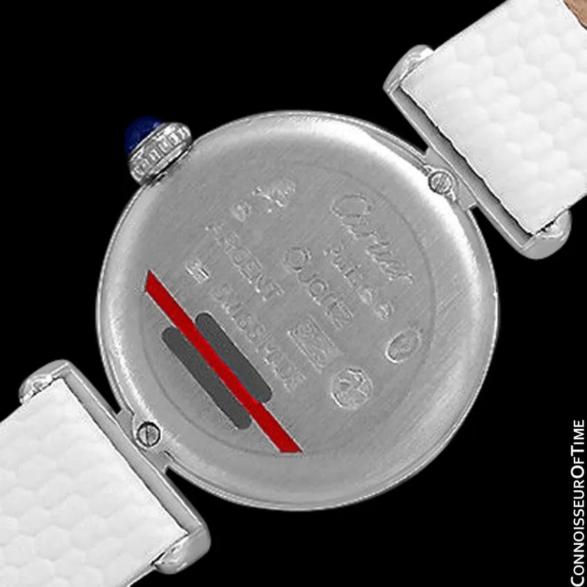 Cartier Colisee Ladies Vendome Vermeil Watch - 18K White Gold over Sterling Silver with Diamonds
