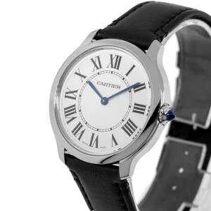 Cartier Ronde Must De Cartier 36mm Stainless Steel Silver Roman Dial WSRN0031