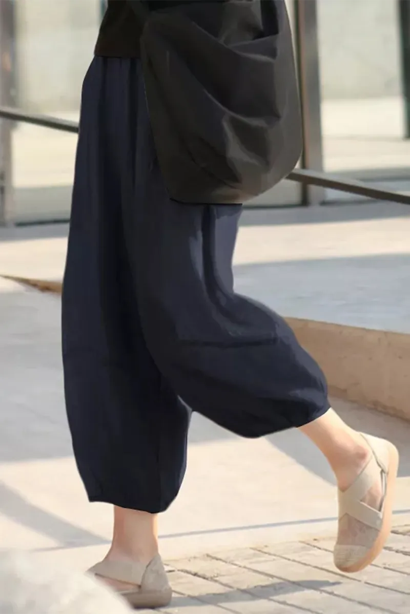 Casual Solid Harlan Mid Waist Harlan Solid Color Bottoms(3 Colors)