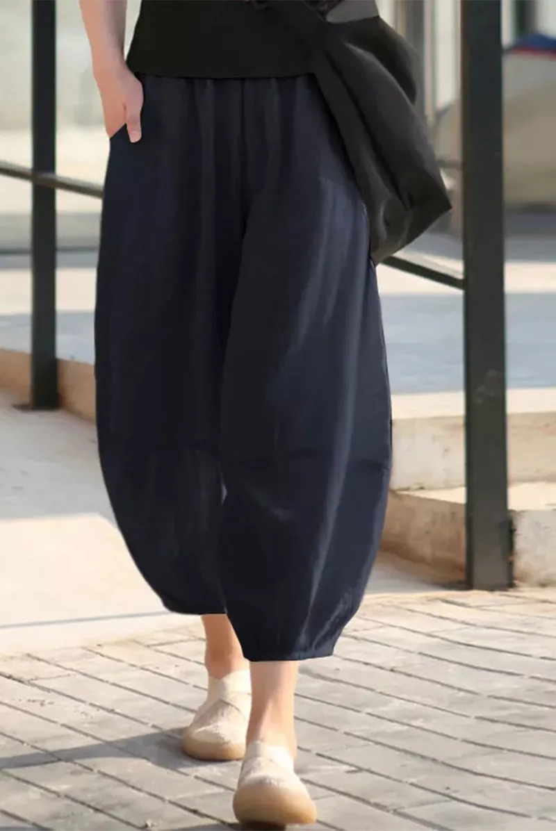 Casual Solid Harlan Mid Waist Harlan Solid Color Bottoms(3 Colors)