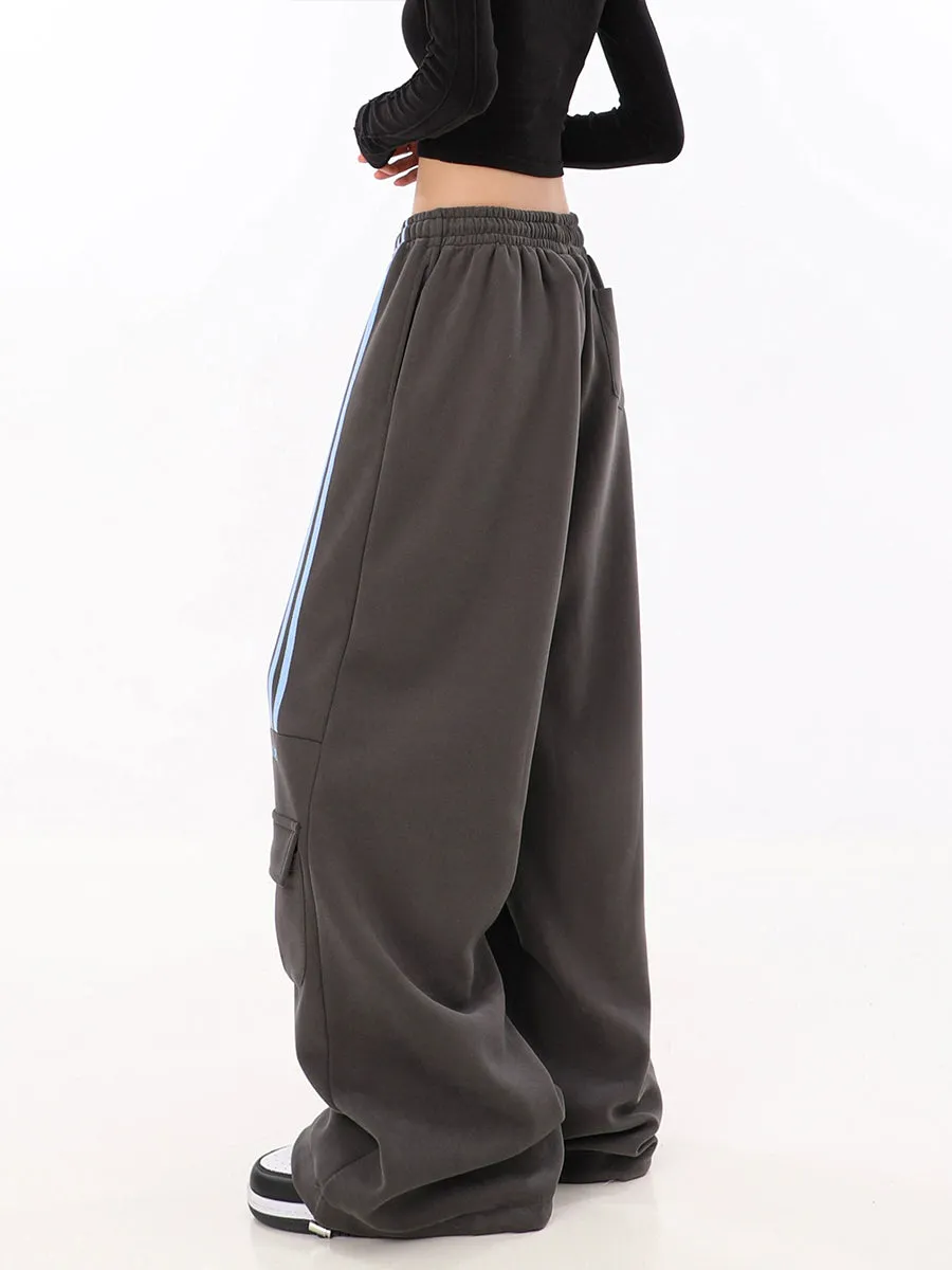 Casual Sweatpants Striped Cargo Pants