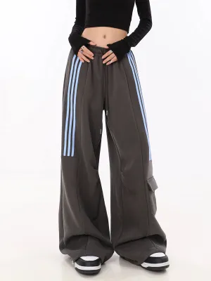 Casual Sweatpants Striped Cargo Pants