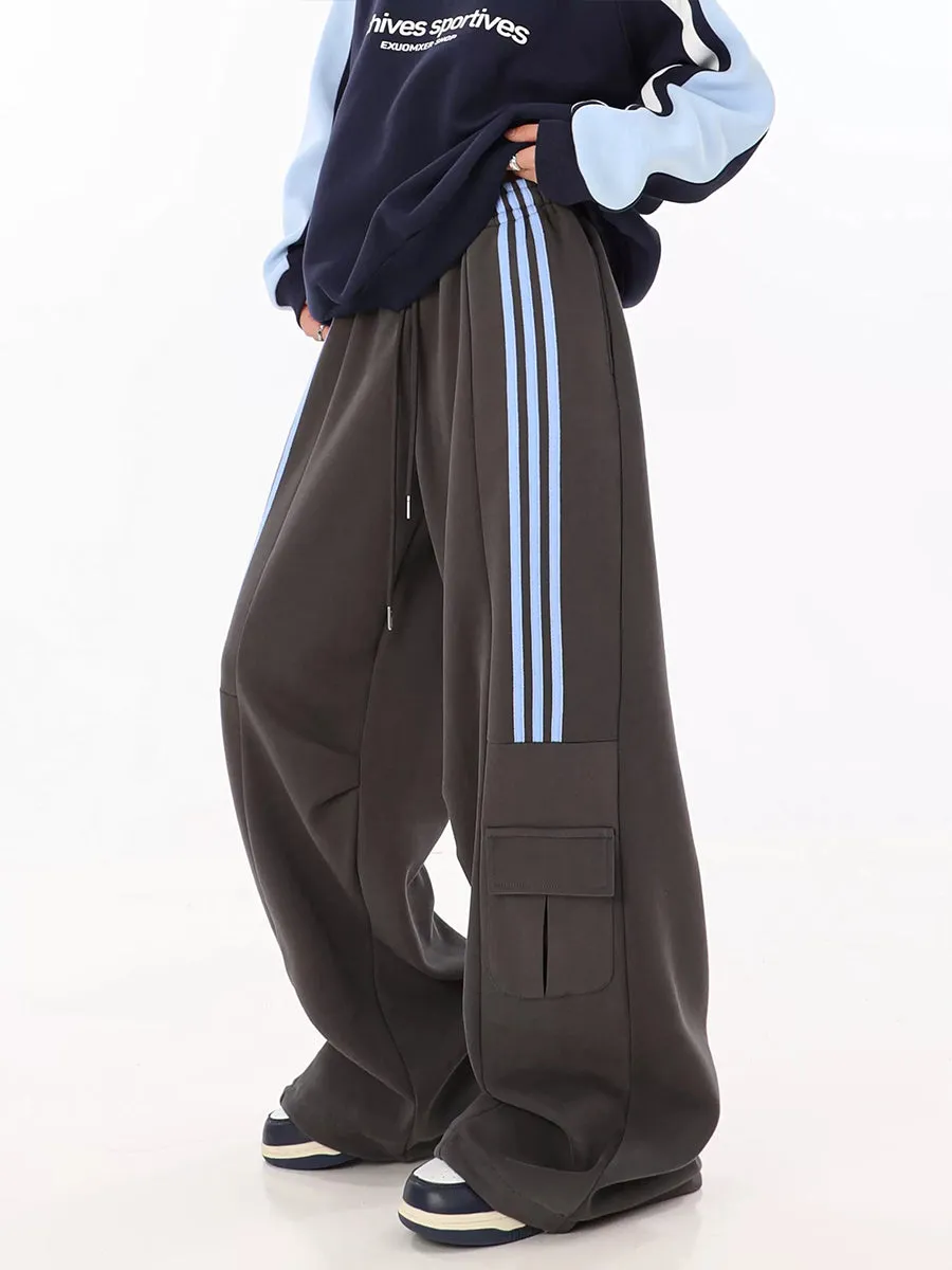 Casual Sweatpants Striped Cargo Pants
