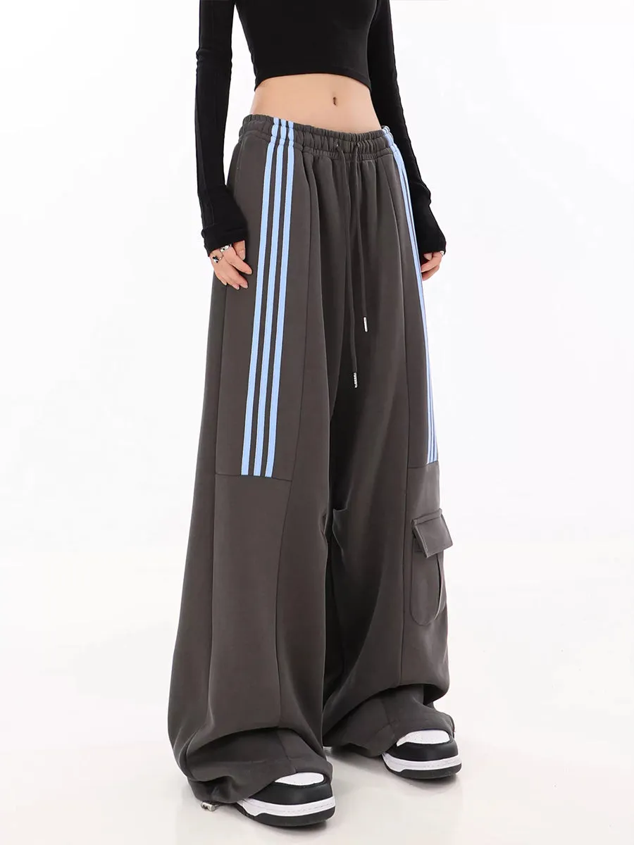 Casual Sweatpants Striped Cargo Pants