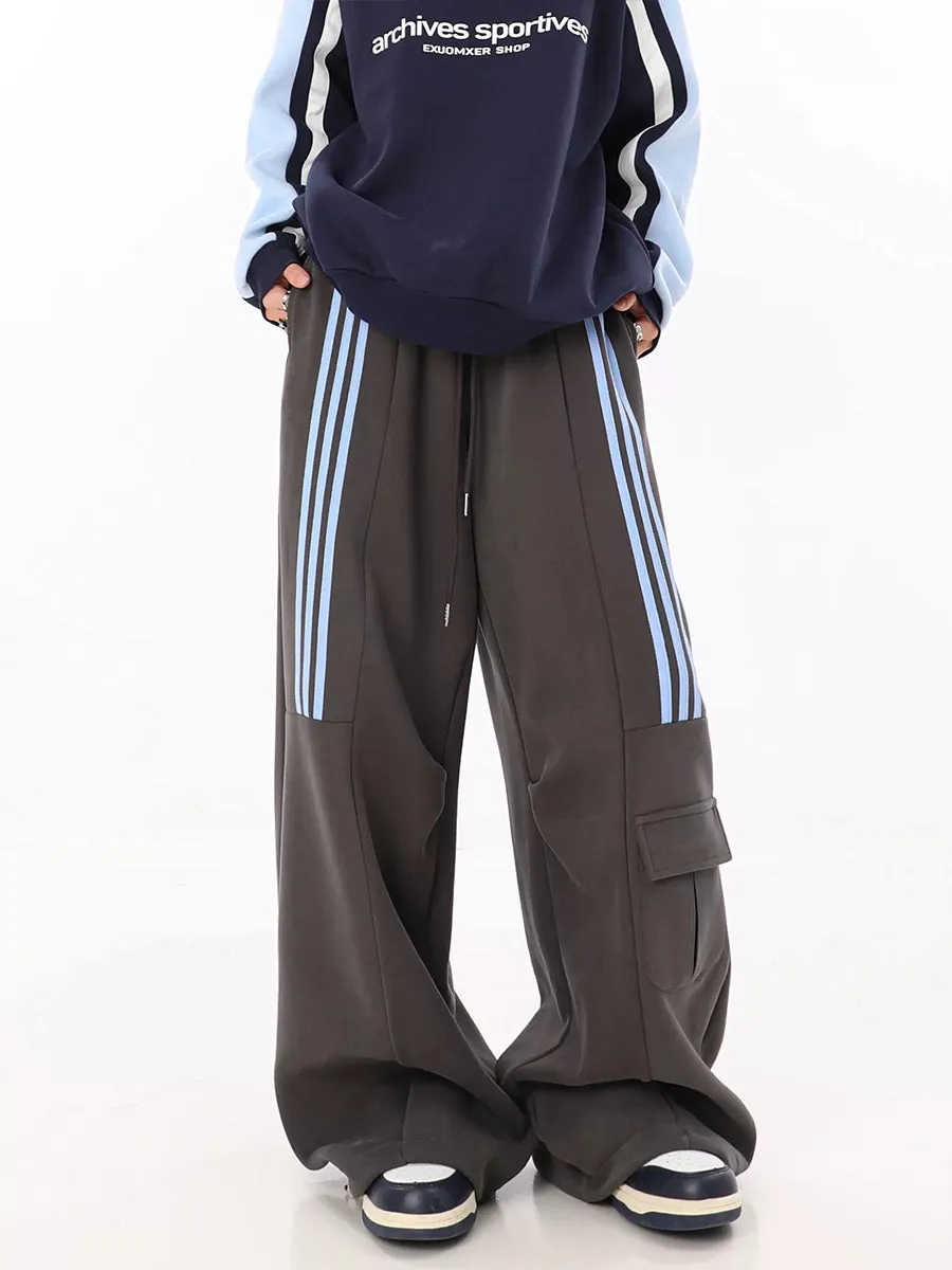 Casual Sweatpants Striped Cargo Pants