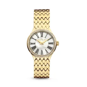 Cerruti Ladies Watch Stainless Steel / Gold Plated Case With Stones