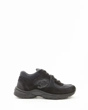 Chanel Black CC Interlocking Logo Sneakers - 35