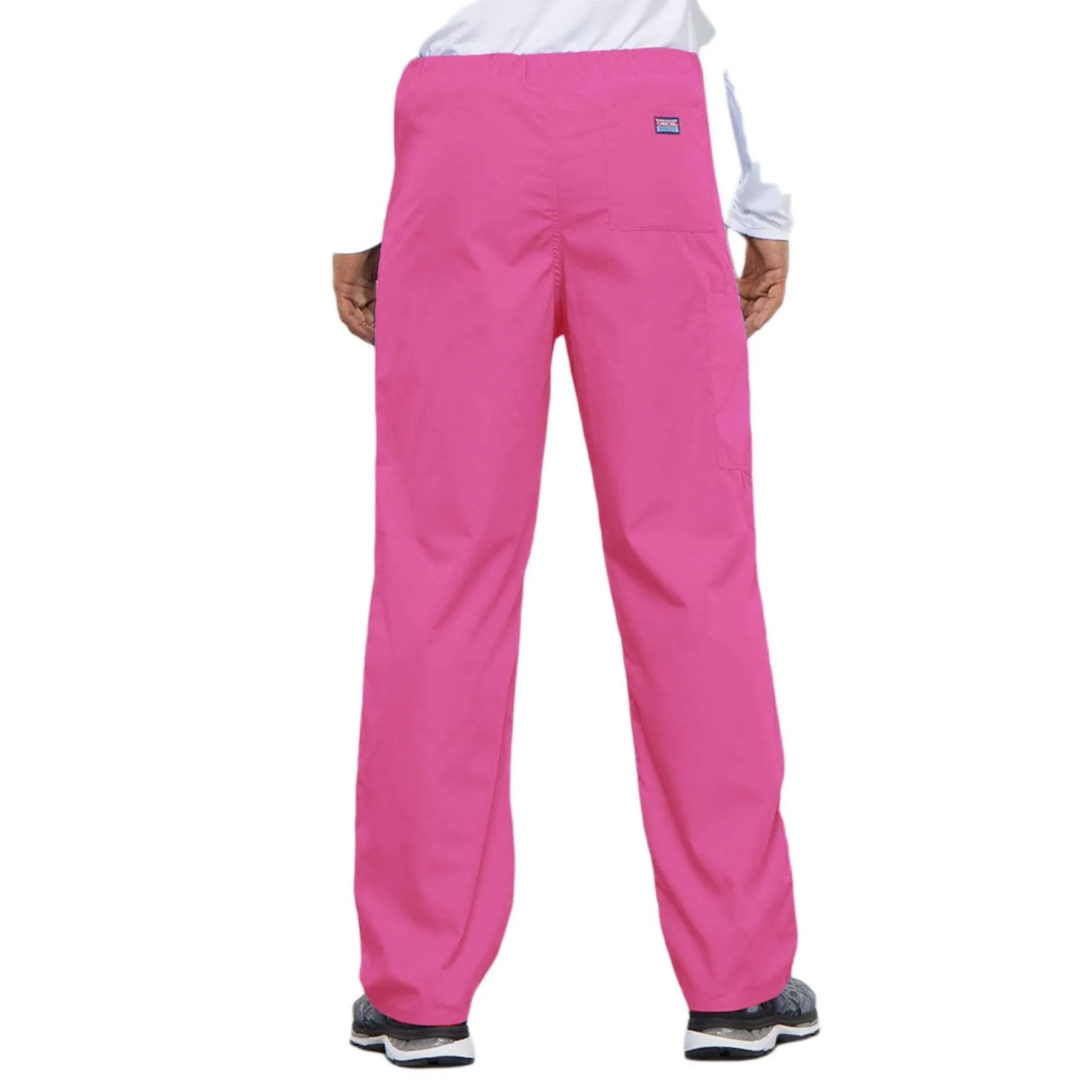 Cherokee Workwear 4100 Scrubs Pants Unisex Drawstring Cargo Shocking Pink