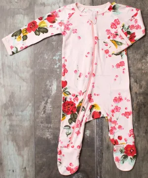 Cherry Blossoms Pink Footie