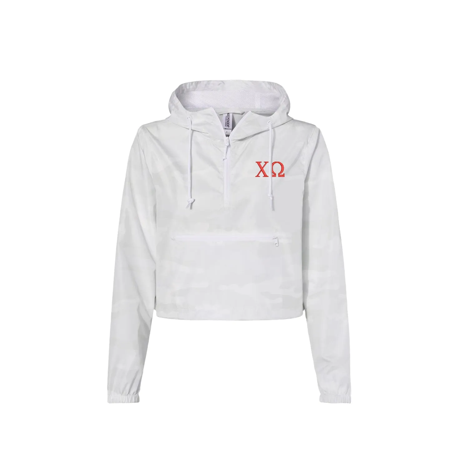 Chi Omega Crop Windbreaker