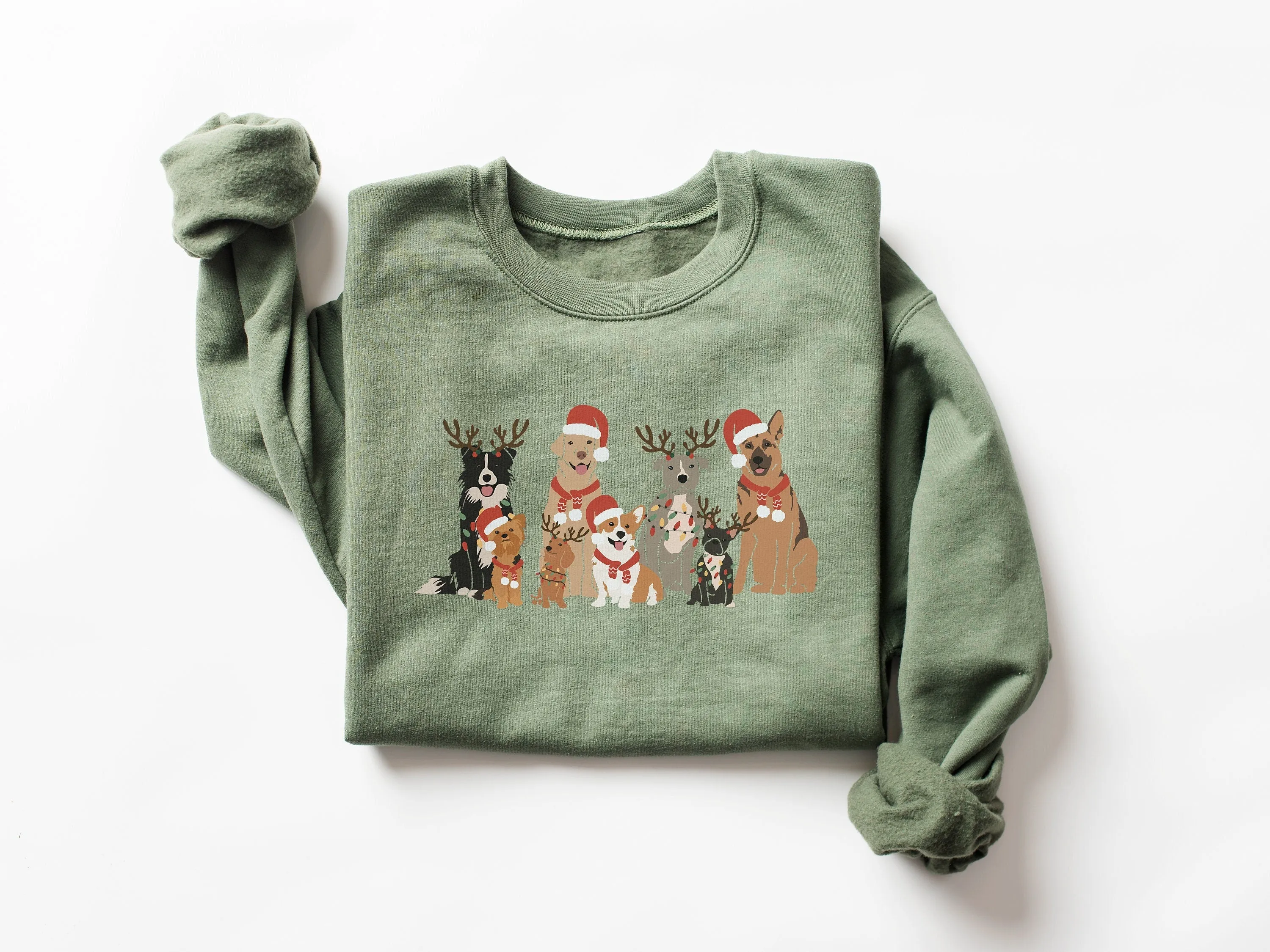 Christmas Dog Womens Sweatshirt