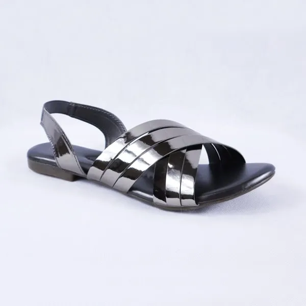 Cindal Silver Sandals Flat