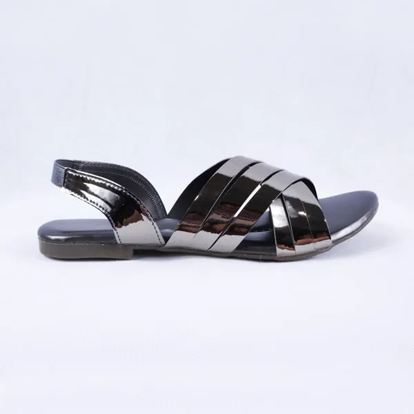 Cindal Silver Sandals Flat