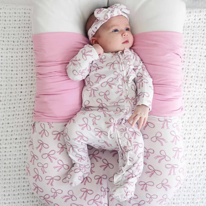 CL Ruffle Zipper Footie | Blushing Bows