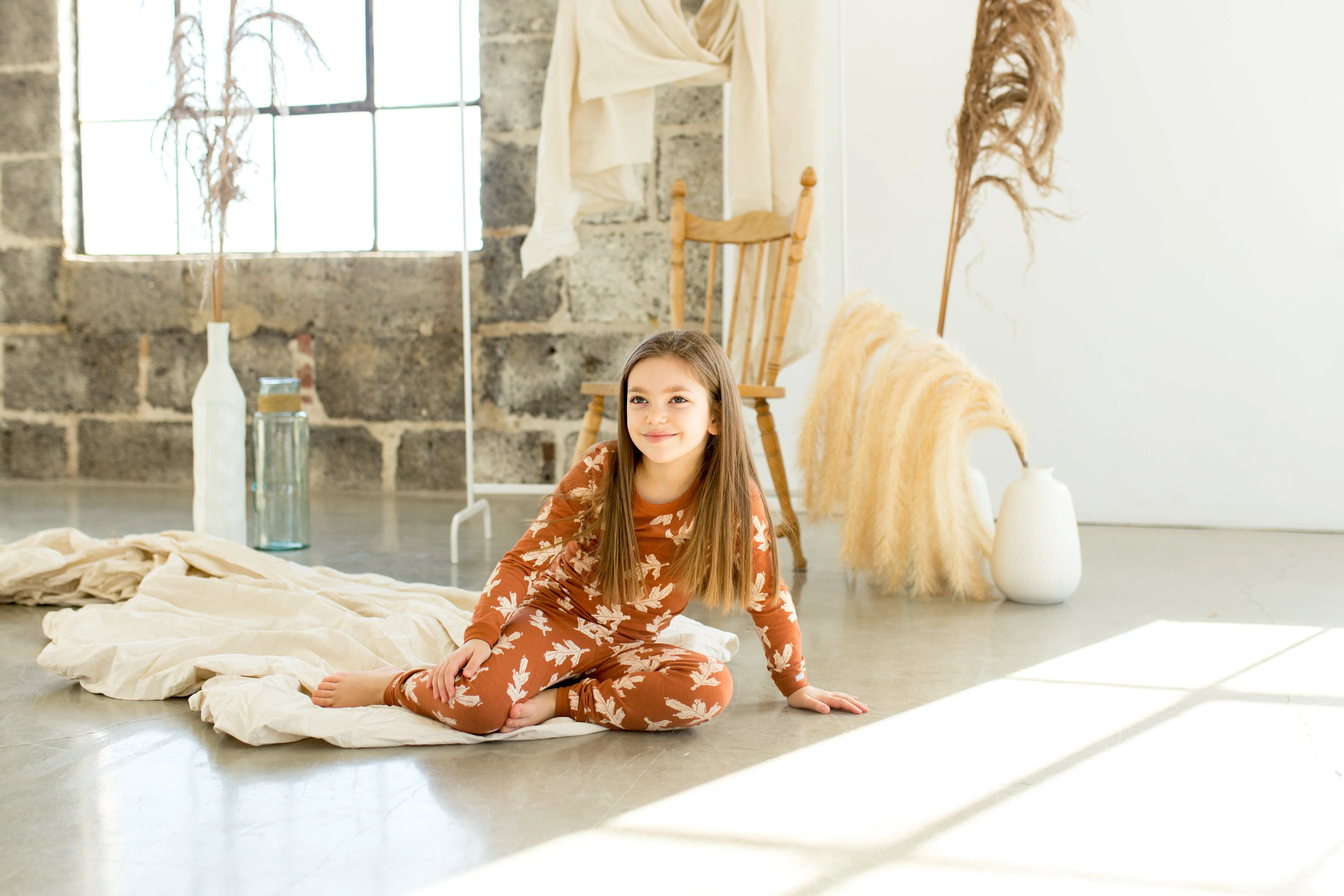 Coccoli Amber Leaves Cotton PJs