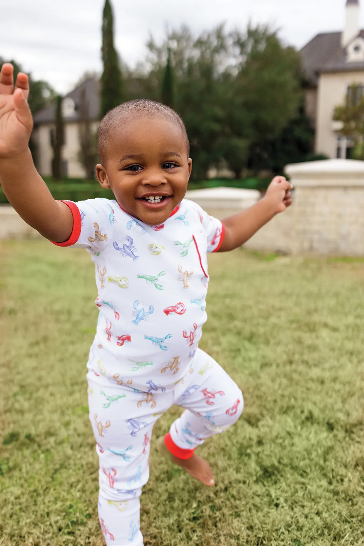 Colorful Claws Organic Cotton Crawfish Pajama Set