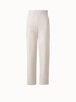 Conical Ankle-Length Cotton Denim Stretch Pants