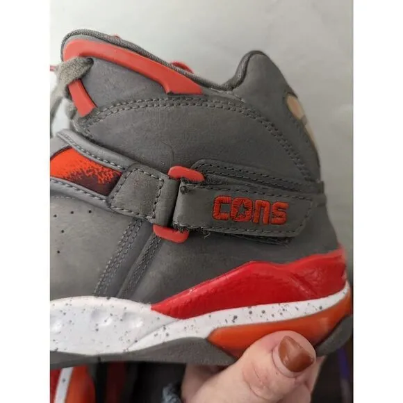 Converse Cons Men's Aero Jam Mid Smoke Pearl/Frost Grey-Converse Red Shoes