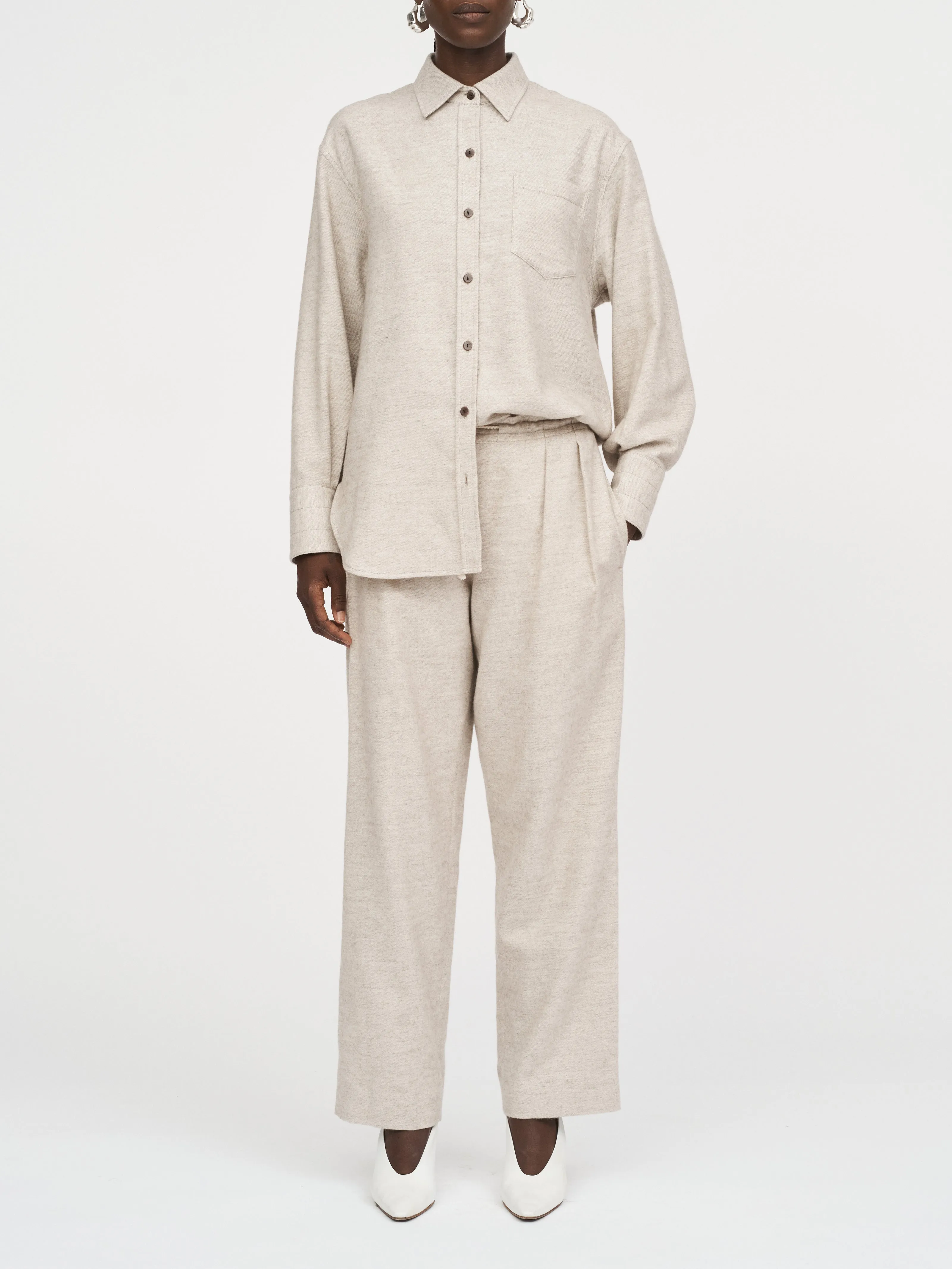 Cosy Drawstring Pant in Oatmeal