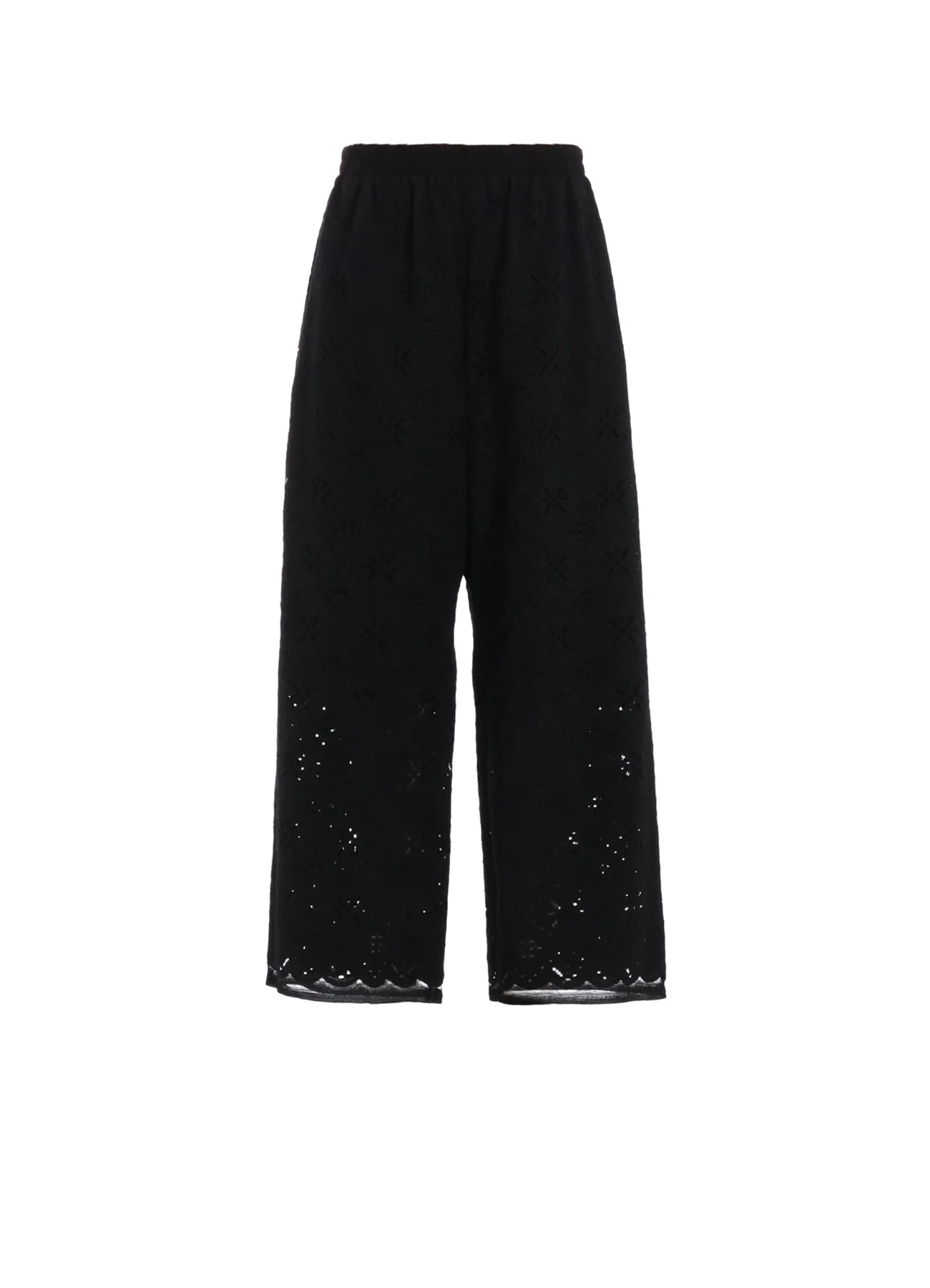 COTTON LACE WASIT ELASTIC PANTS
