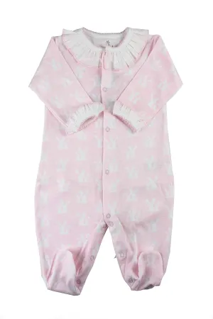 Cotton Pajama Pima Cotton with White Bunnies