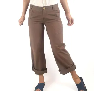 Curve vintage brown straight leg pants size 10, fits 8