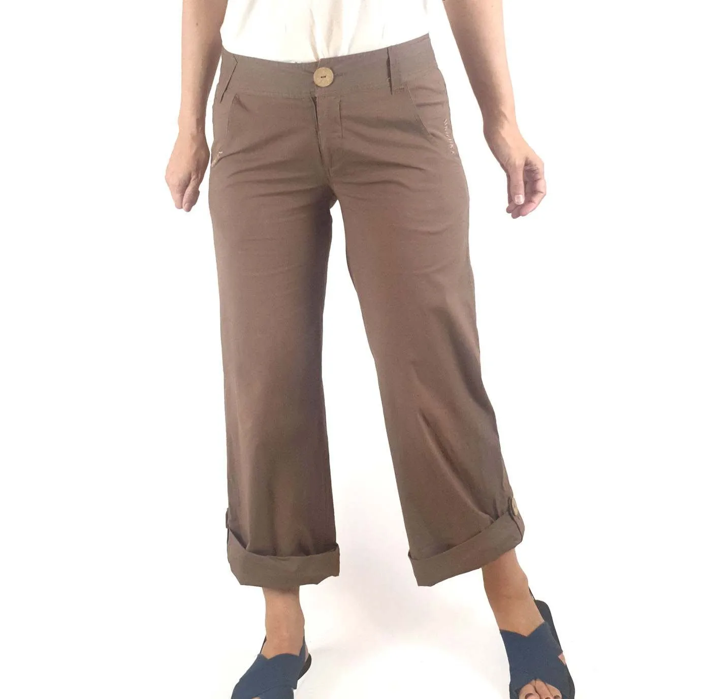 Curve vintage brown straight leg pants size 10, fits 8