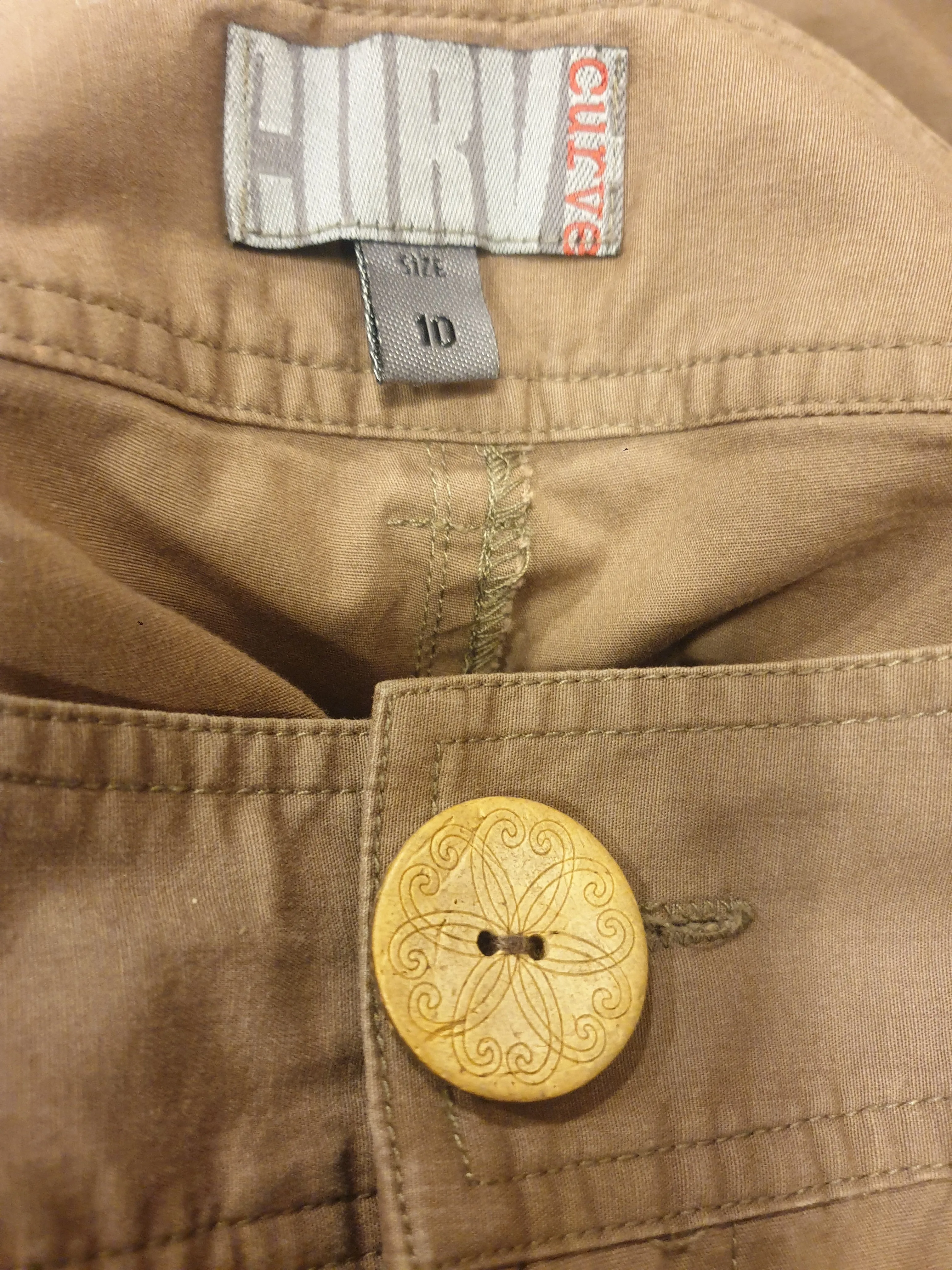 Curve vintage brown straight leg pants size 10, fits 8