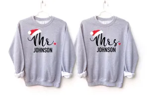 Customizable Mr. & Mrs. Christmas Couple Pajamas