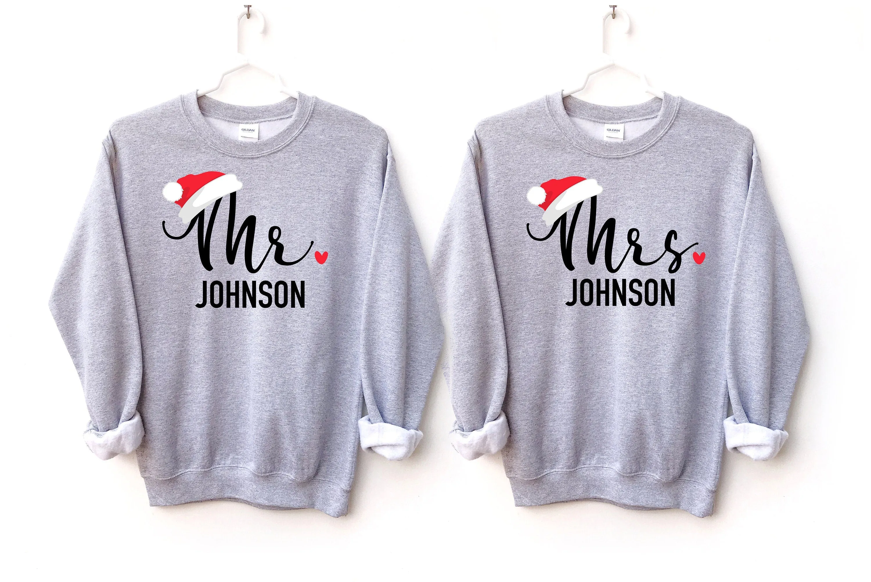 Customizable Mr. & Mrs. Christmas Couple Pajamas