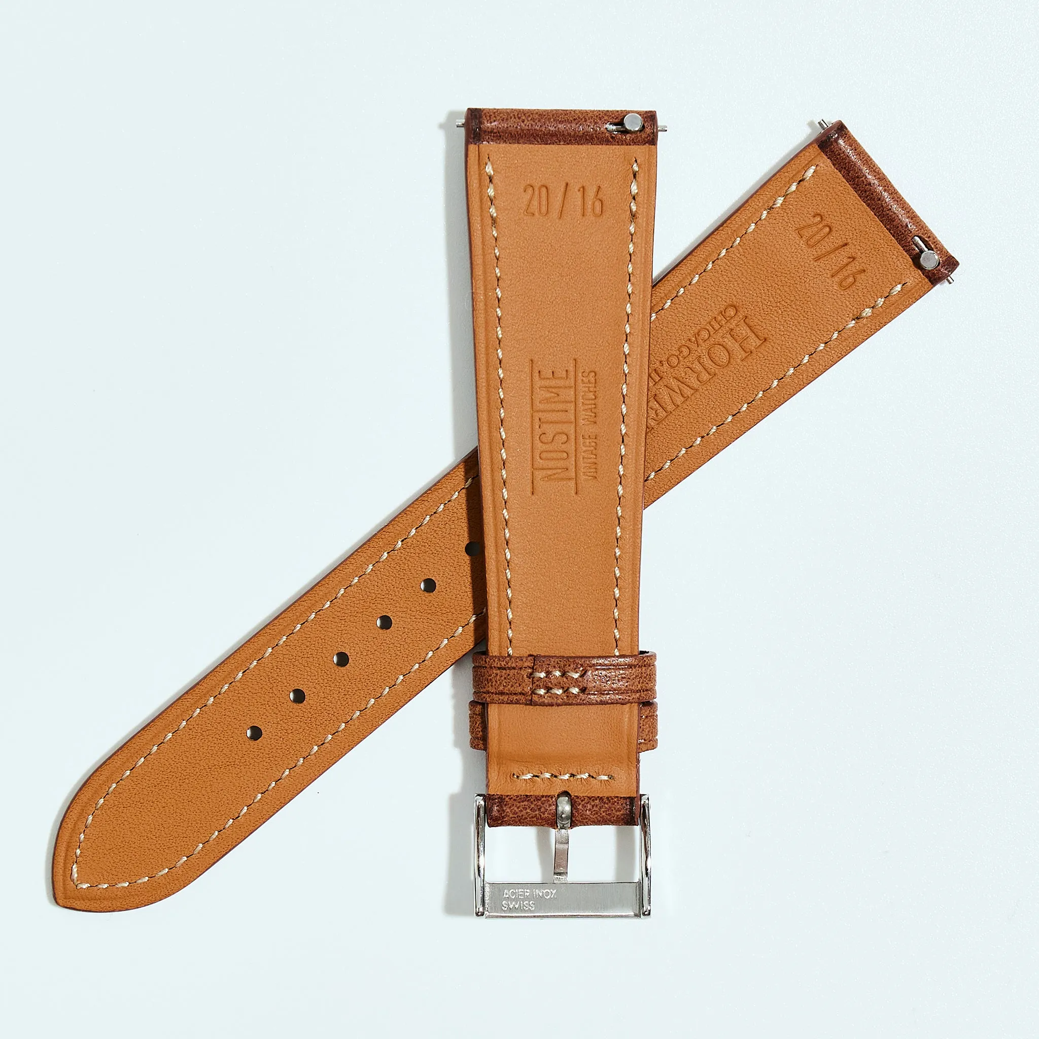 DARK NATURAL HORWEEN HORSE FRONT STANDARD STRAP