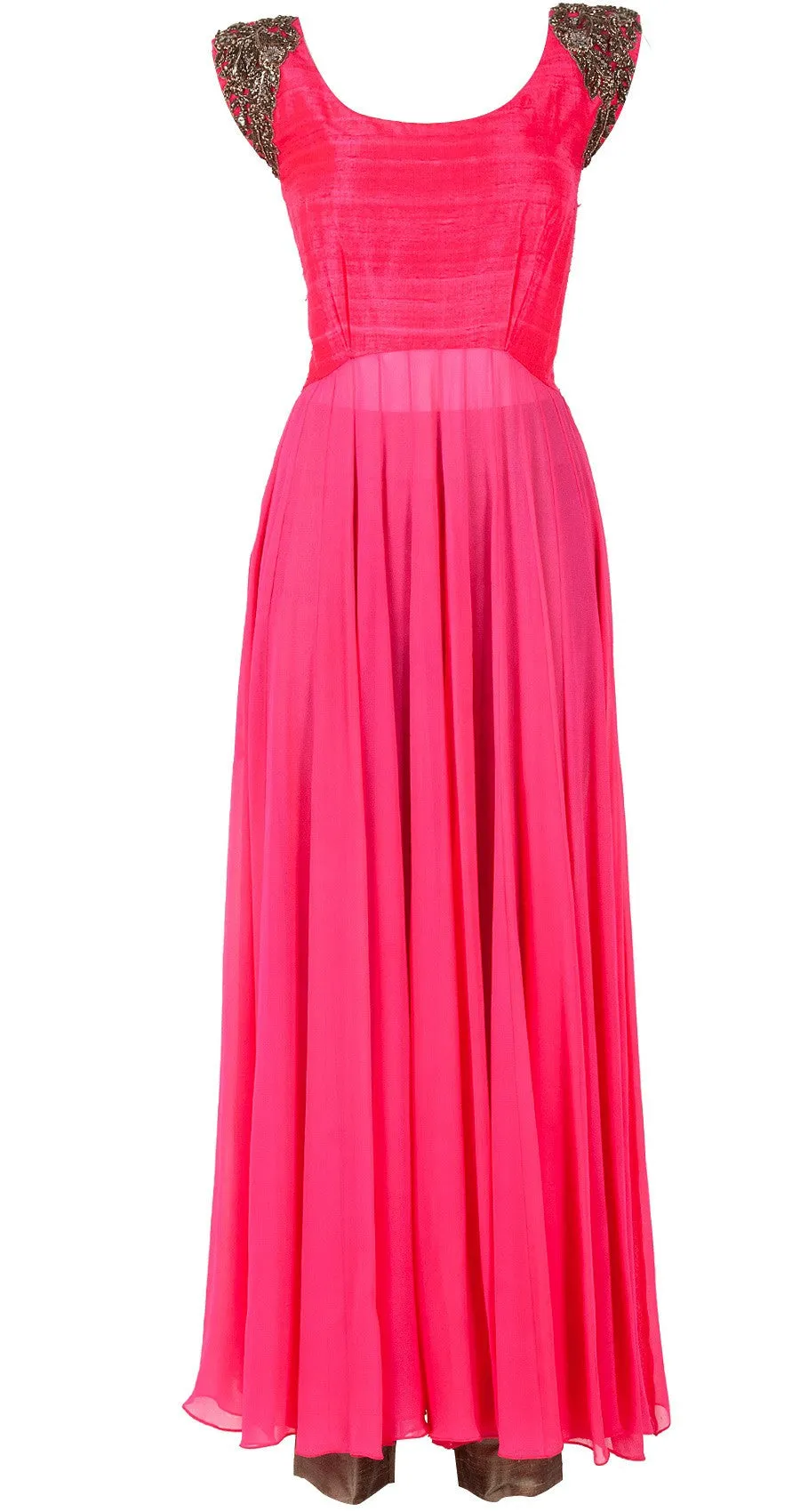 Dark pink color anarkali