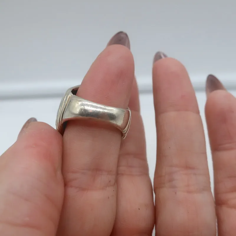 David Yurman Sculpted Cable Dome Ring Sterling Silver & 18k Gold Size 7