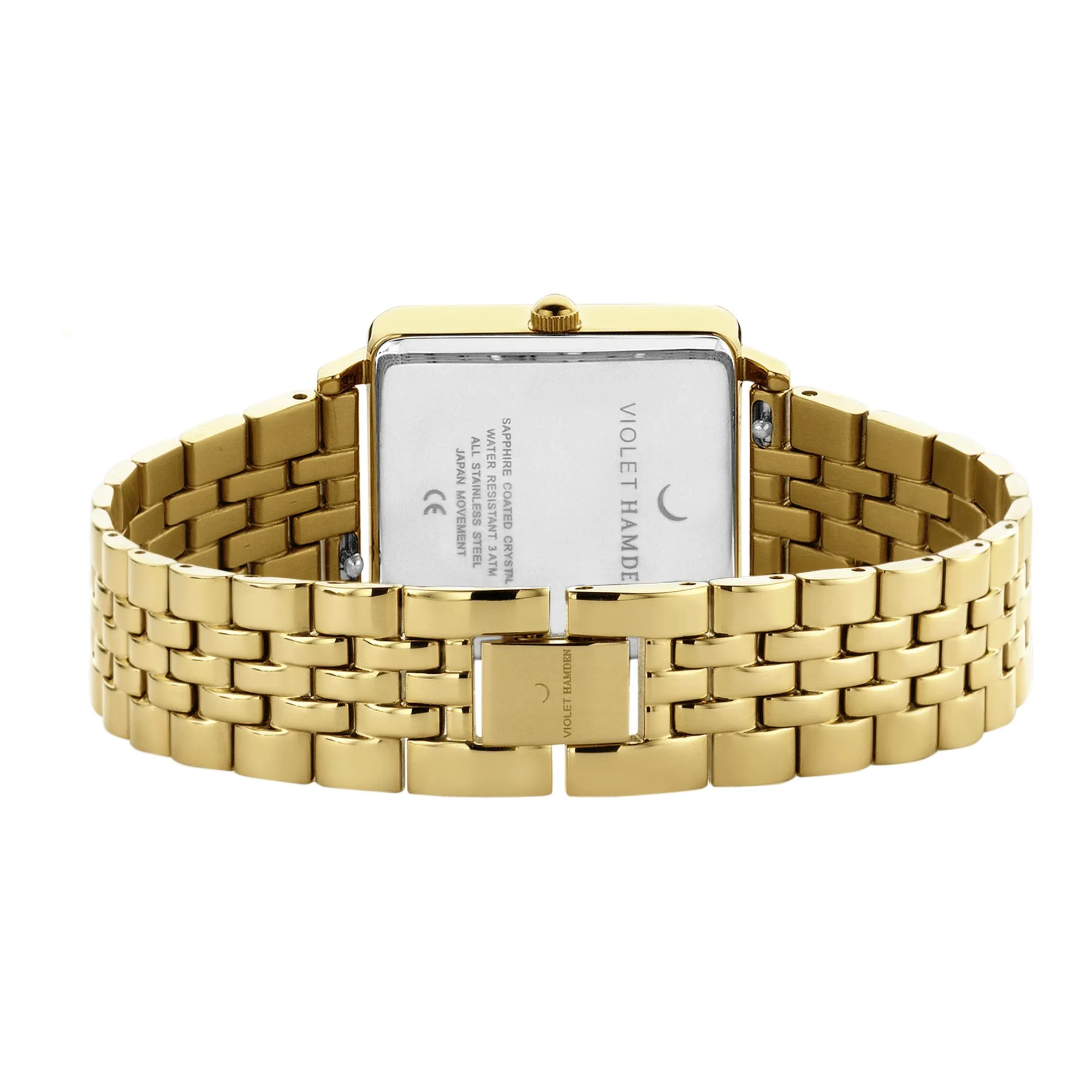 Dawn Base square ladies watch gold and silver coloured