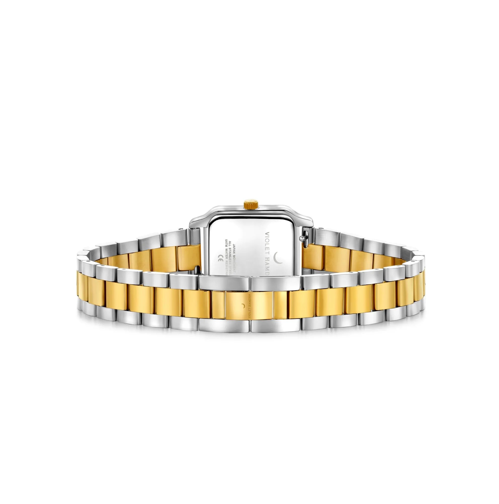 Dawn Base square ladies watch gold and silver coloured