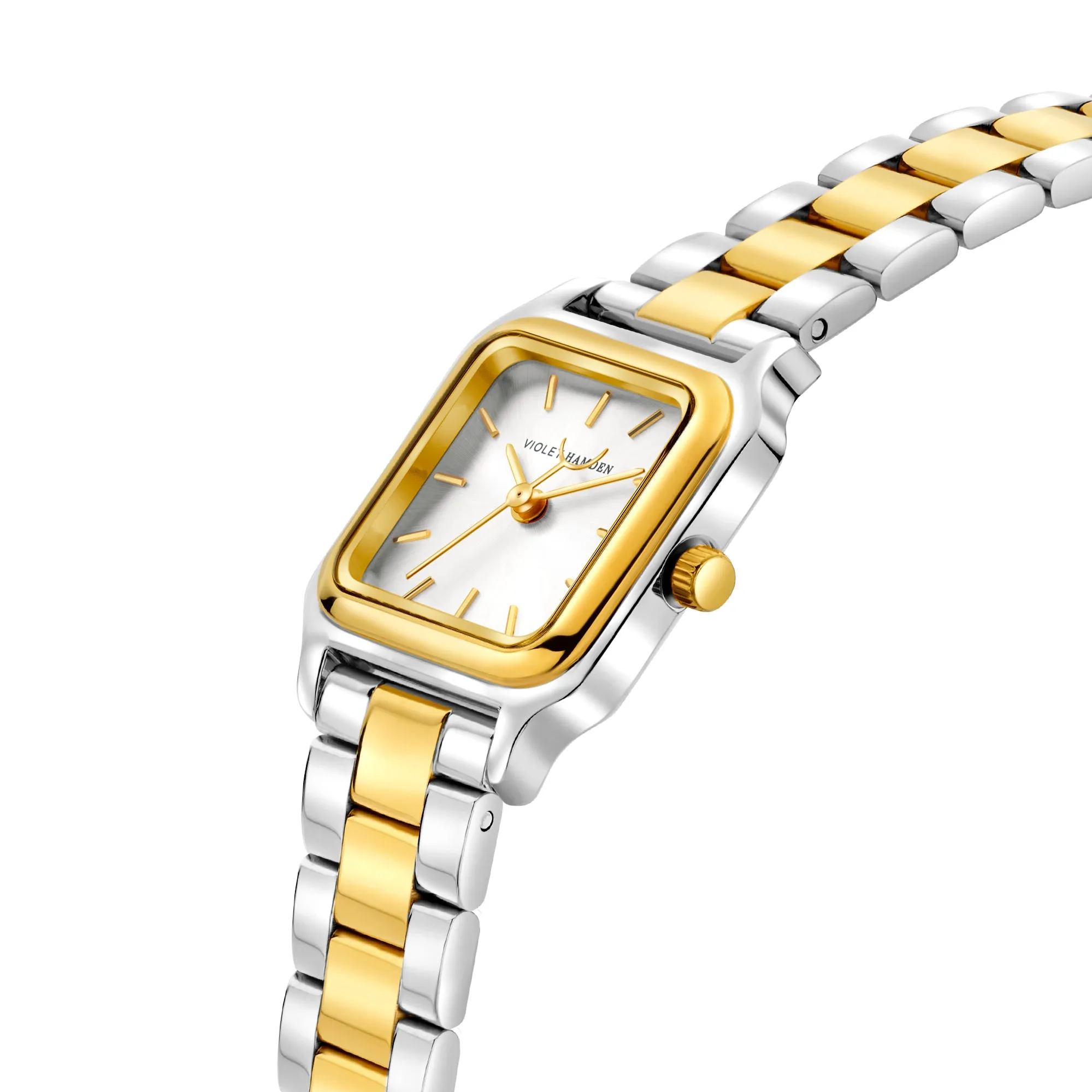 Dawn Base square ladies watch gold and silver coloured