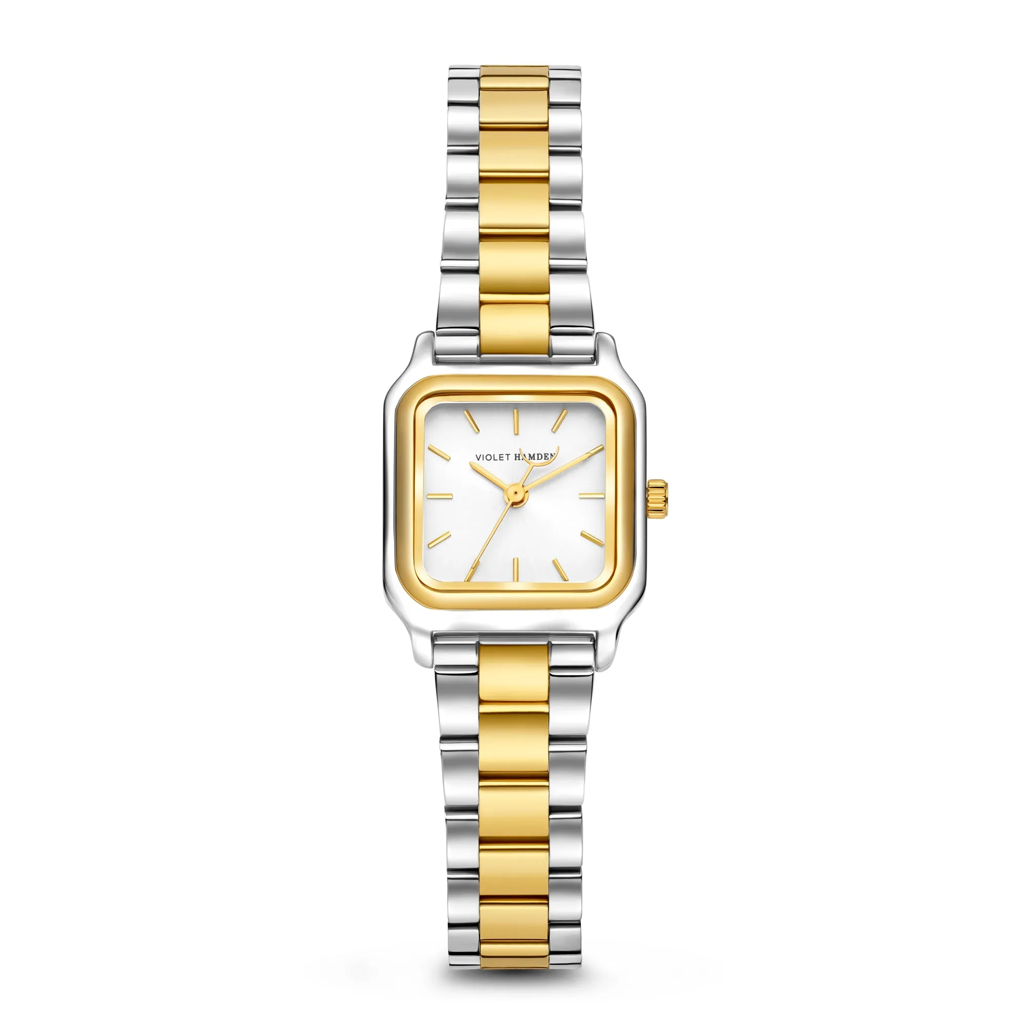 Dawn Base square ladies watch gold and silver coloured