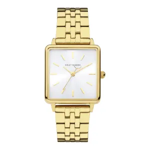 Dawn Base square ladies watch gold and silver coloured