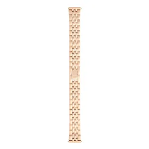 Dawn rose gold coloured steel watch strap 16 mm