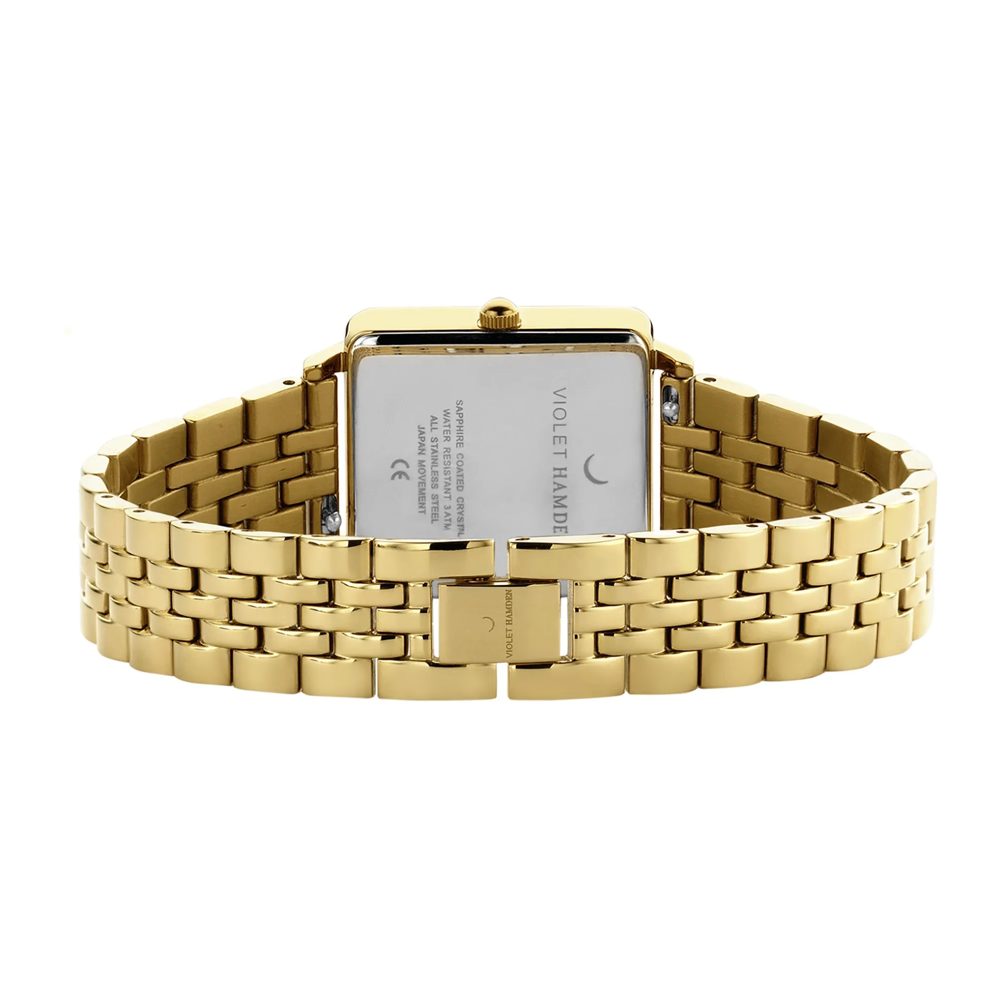 Dawn square ladies watch gold coloured and black
