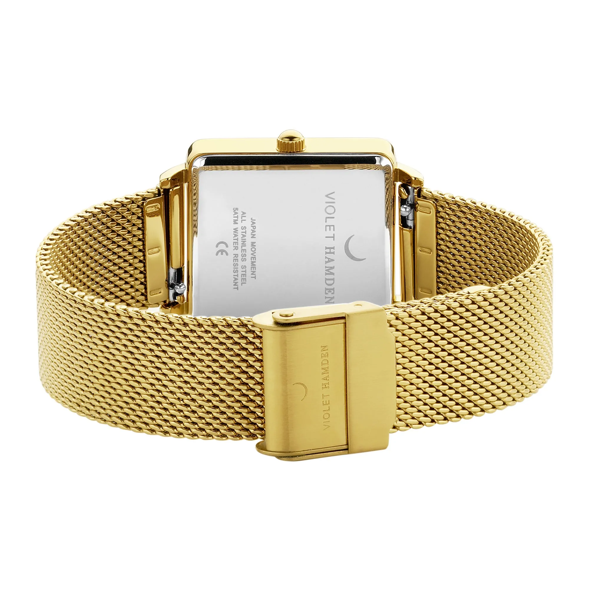 Dawn square ladies watch gold coloured and black