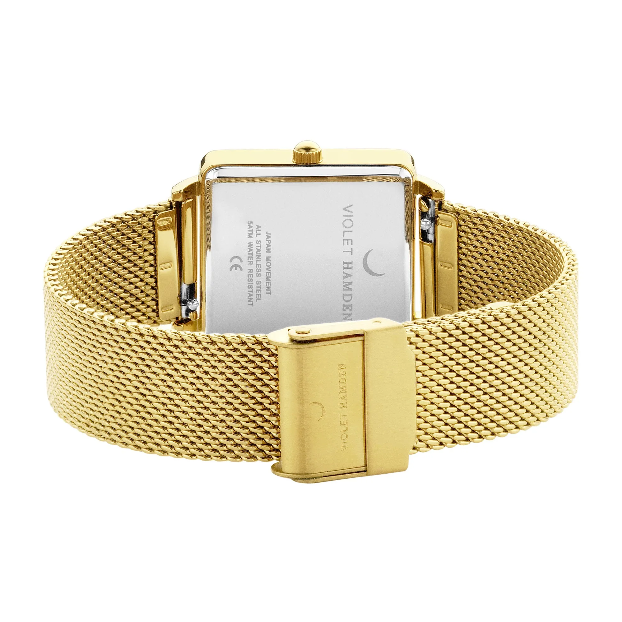 Dawn square ladies watch gold coloured and green