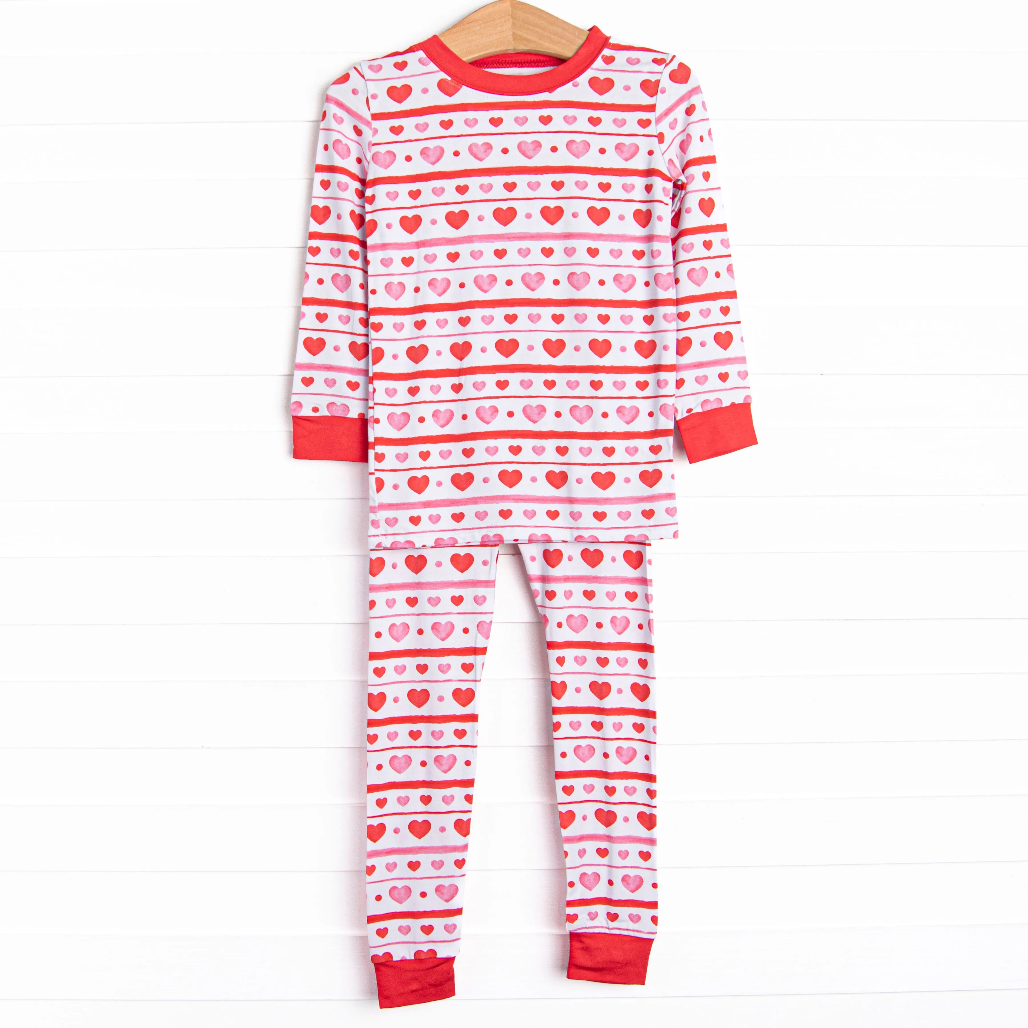Dearest Decorations Bamboo Pajama Set, Red