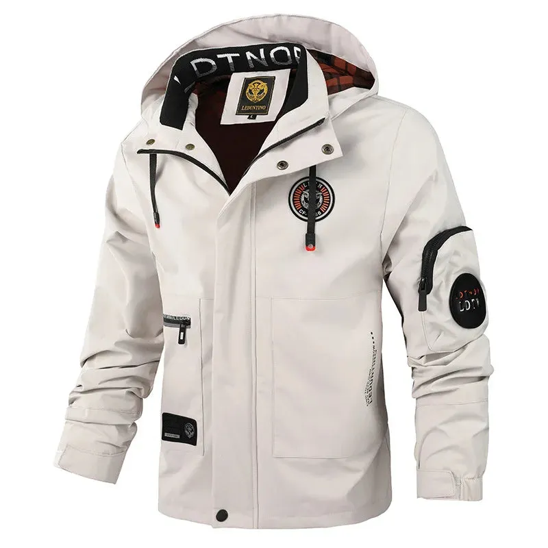 DEEPSENCE Spring and Autumn Jacket Men's Single Layer Waterproof Windbreaker Outdoor Sports Mountaineering Jacket Men